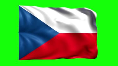 yeşil ekran canlandırmalı Çeçen Cumhuriyeti bayrağı