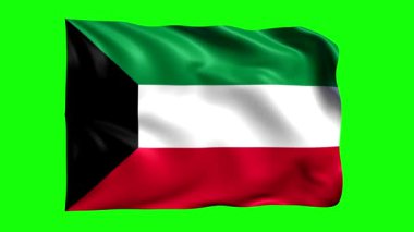 yeşil Ekran Canlandırılmış Kuveyt bayrağı