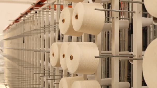 Пряжа Тканина Текстильна Фабрика — стокове відео