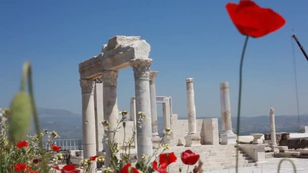Die Antike Stadt Laodizea Die Nach Archäologischen Ausgrabungen Entstand — Stockvideo