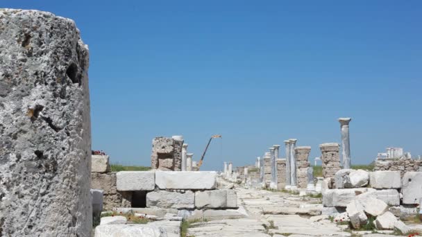 Den Antika Staden Laodicea Som Uppstod Efter Arkeologiska Utgrävningar — Stockvideo