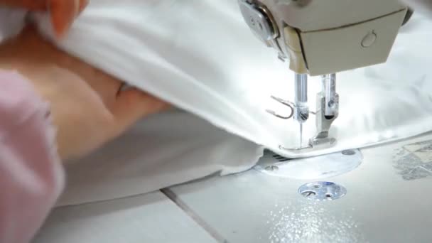 Textilní Šicí Stroj Továrně — Stock video