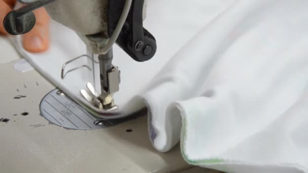 Máquina Costura Tecido Fábrica — Vídeo de Stock