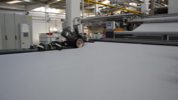 Στιγμιότυπα Από Μηχανές Βαφής Υφασμάτων Εργοστάσιο Υφασμάτων — Αρχείο Βίντεο