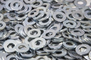 Metal fındık arka planı. İş aletleri. Ögeler düzeltiliyor