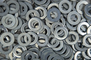 Metal fındık arka planı. İş aletleri. Ögeler düzeltiliyor