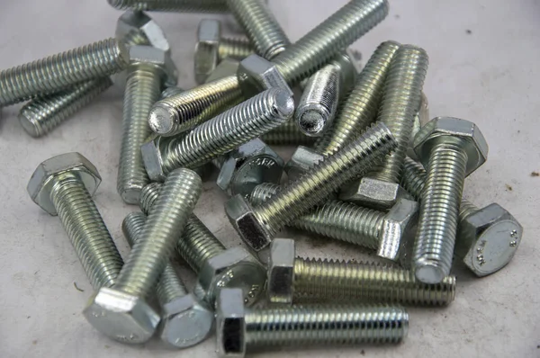 Industrial Concept Group Metal Screw — Stock Photo, Image