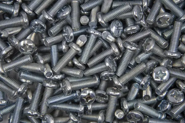 Industrial Concept Group Metal Screw — Stock Photo, Image