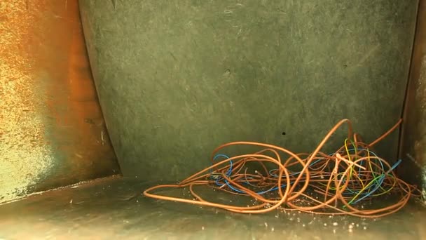 Cables Eléctricos Para Reciclar — Vídeo de stock