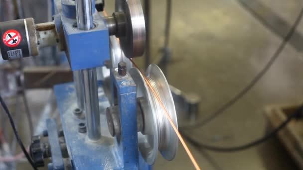Fabricación Cable Metal Fábrica — Vídeos de Stock