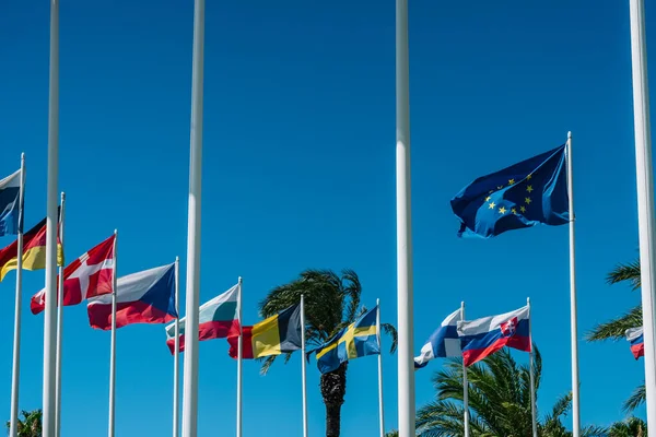 Flags of the countries of the European Union. High quality photo