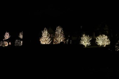 Columbus Ohio 5 Aralık 2023 Noel ışıkları Franklin Park Konservatuarında sergileniyor..