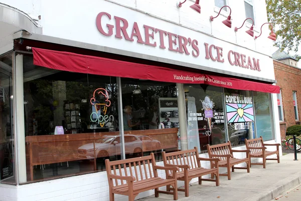 Bexley Ohio September 2023 Graeters Ice Cream Stock Image