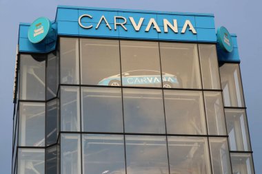 San Francisco CA 2 Haziran 2023 Carvana Otomobil Şirketi otomobil satışlarını desteklemek için otomat konseptini kullanır..