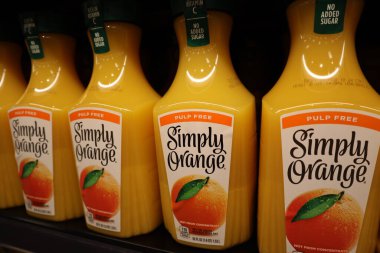 Columbus Ohio 7 Aralık 2023 Sadece Portakal Suyu