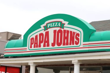 Lancaster, Ohio 5 Ekim 2020 Papa John 's Pizza Shop.