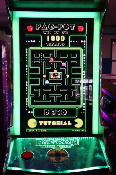 Lexington KY 22 Ocak 2024 Eğlence Arcade Pacman Oyunları