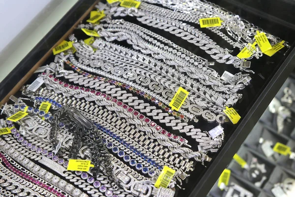 Los Angeles Sept 2020 Diamond Tennis Bracelets Display Stock Photo