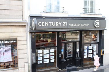 Paris France July 12, 2023 Century 21 Alpha Saint-Germain  clipart