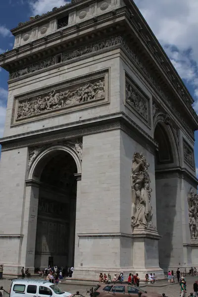 Parigi Francia Luglio 2023Il Famosissimo Arco Trionfo Situato All Estremità — Foto Stock