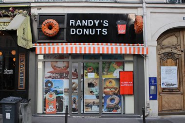 Paris Fransa Temmuz 09.2023 Randy 'nin Çörek Dükkanı Orta Paris