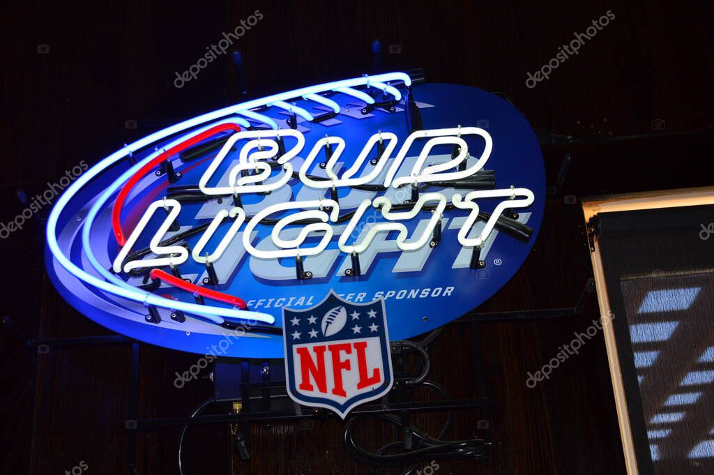 Columbus,OH/USA July 24,2017: Budweiser Neon Signs typically found in bars and lounges.