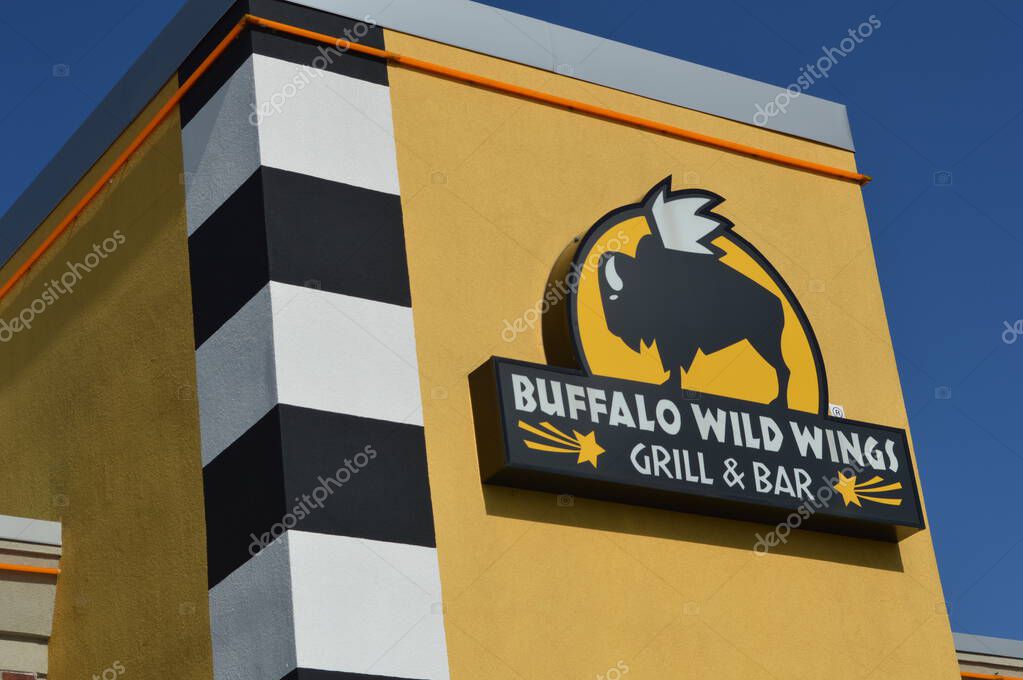 Columbus,OH /USA - July 24,: Buffalo Wild Wings restaurant. Buffalo Wild Wings Grill & Bar is a casual dining restaurant and sports bar franchise in the United States.