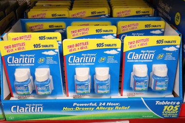 Columbus Ohio 2 Kasım 2020 Claritin Alerji İlacı.