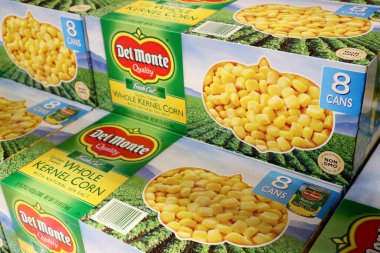 Columbus Ohio 16 Aralık 2020 Del Monte Tüm Kernel Mısırı