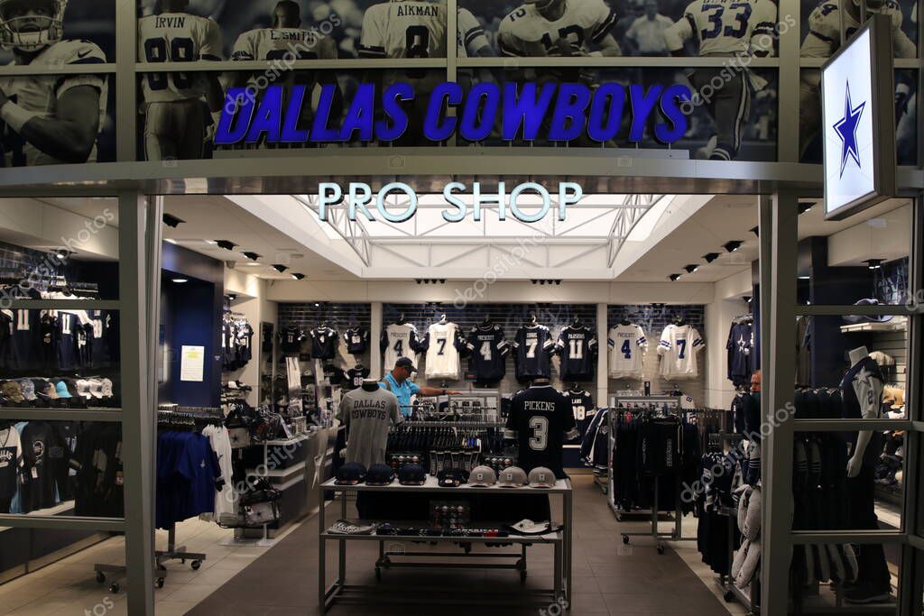 Dallas Texas August 11, 2025  Shopping for Dallas Cowboys merchandise at the Pro Shop in Dallas