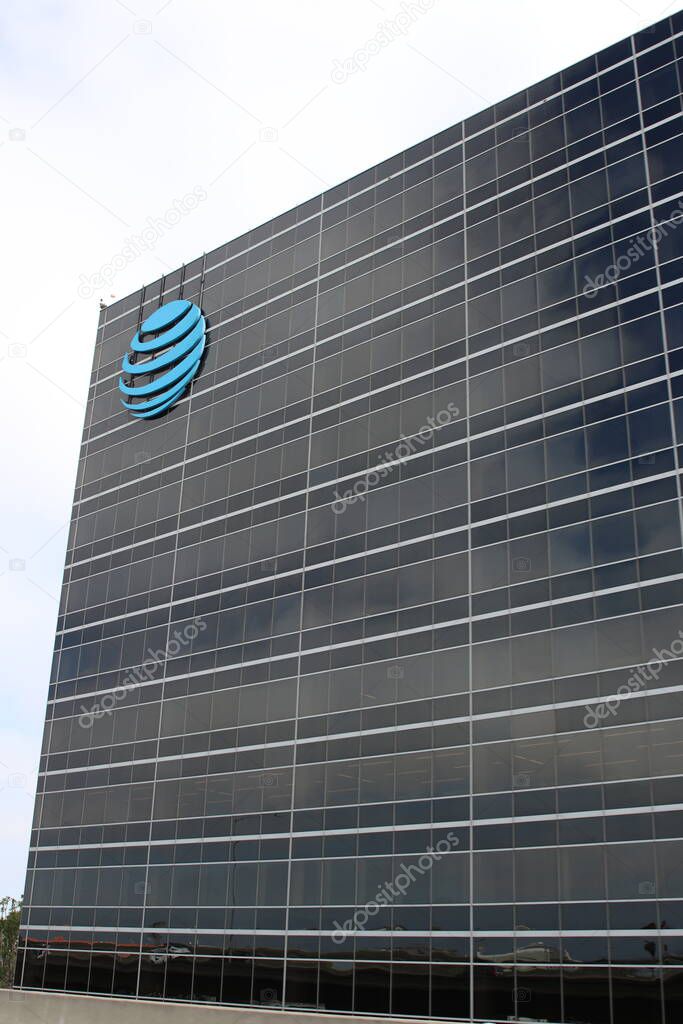 Los Angeles CA August 12, 2025 ATT Modern office building exterior showcasing distinctive design