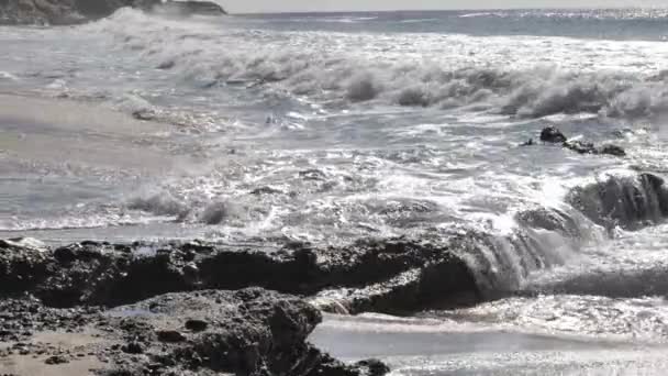 Тихоокеанское Побережье Калифорнии Хорошую Погоду Лицензионные Стоковые Видео