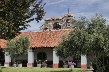 Mission San Miguel - one of California's old Spanish Catholic missions. clipart