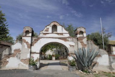 Mission San Miguel - one of California's old Spanish Catholic missions. clipart