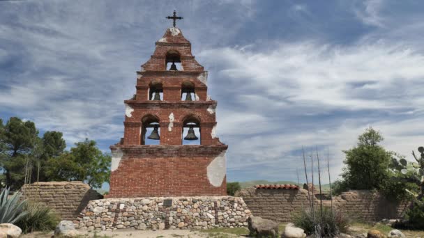 San Miguel Jedna Starych Hiszpańskich Misji Katolickich Kalifornii — Wideo stockowe