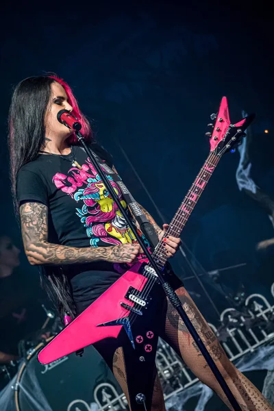 Concert by the rock music group Megara, presenting their new album trick or treat set on Halloween, at the Revi Live venue in Madrid.