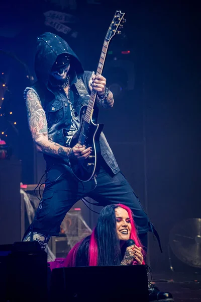 Concert by the rock music group Megara, presenting their new album trick or treat set on Halloween, at the Revi Live venue in Madrid.