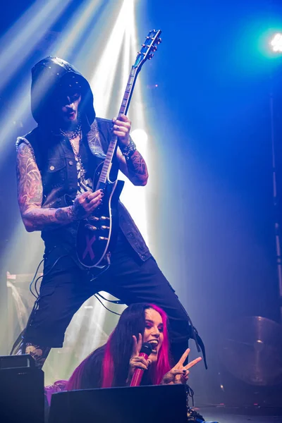 Concert by the rock music group Megara, presenting their new album trick or treat set on Halloween, at the Revi Live venue in Madrid.