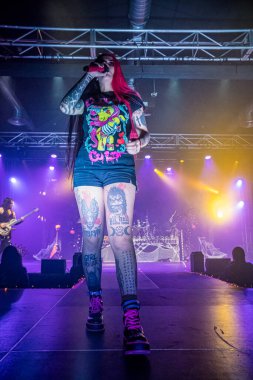 Concert by the rock music group Megara, presenting their new album trick or treat set on Halloween, at the Revi Live venue in Madrid.