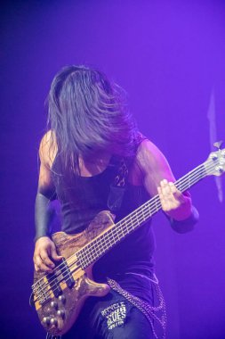 Concert by the rock music group Megara, presenting their new album trick or treat set on Halloween, at the Revi Live venue in Madrid.