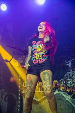 Concert by the rock music group Megara, presenting their new album trick or treat set on Halloween, at the Revi Live venue in Madrid.