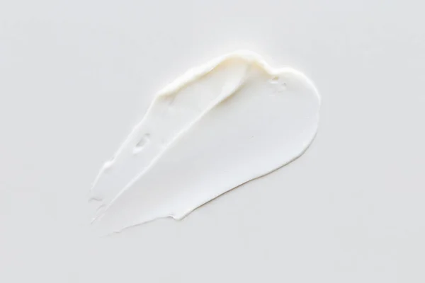 Swatch Bílé Smetanové Textury Kosmetika Pro Obličej Tělo Izolovaném Světle Stock Fotografie