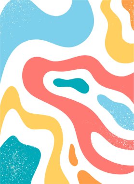 Harika duvar kağıtları, baskılar, soyut şekilli arka plan ve dalgalı çizgiler. Funk ve retro sosyal medya şablonları, kapaklar, kartlar, posterler, afişler vs. için iyidir. EPS 10