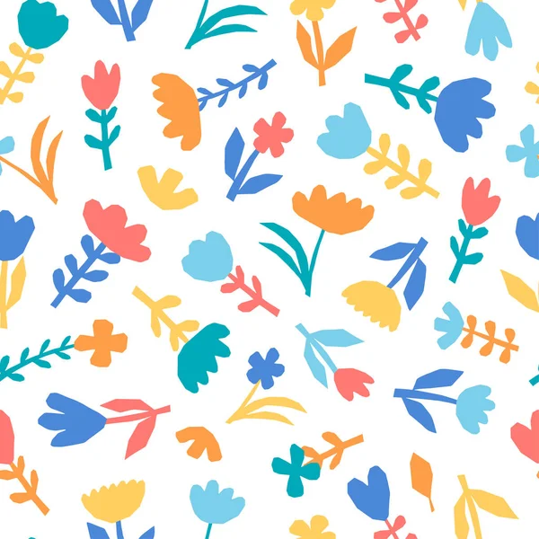Patrón Sin Costuras Con Florales Abstractos Papel Pintado Matisse Impresión — Vector de stock