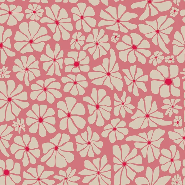 Patrón Sin Costuras Flores Abstractas Elementos Florales Inspirados Matisse Sobre — Vector de stock