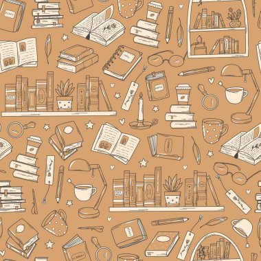 El işi kağıdının arka planında pürüzsüz desenler, ambalaj kağıdı için karalamalar, hatıra defteri, baskılar, ambalajlar, duvar kağıtları, durağanlar vs. EPS 10