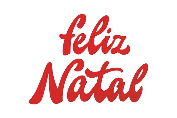 Feliz Natal Portekizce Yazısı Çeviri Çıkartmalar Baskılar Yüceltme Kartlar Posterler — Stok Vektör