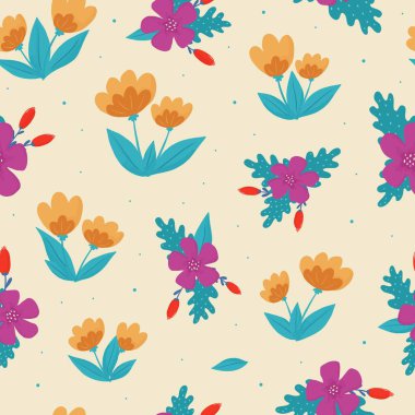 Çiçeksiz desenli, soyut yapraklı ve paketleme kağıdı, yapıştırma kitabı, duvar kâğıdı, tekstil baskısı vb. EPS 10