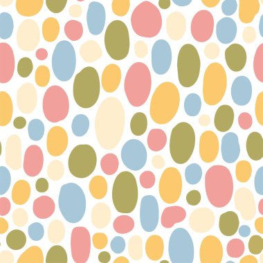 soyut noktasız desen, el yazısıyla çizilmiş renkli noktalar, çocuk odası dekoru, duvar kağıdı, arka plan, hatıra defteri, ambalaj kağıdı, vb. EPS 10