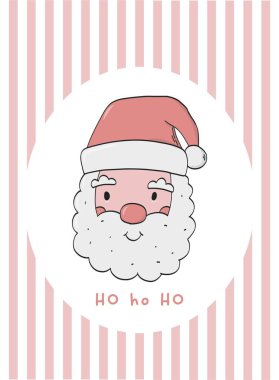 Karalamalarla süslenmiş Noel tebrik kartı ve çizgili sırt çantasından alıntılar. Posterler, baskılar, davetiyeler, afişler, şablonlar için iyi